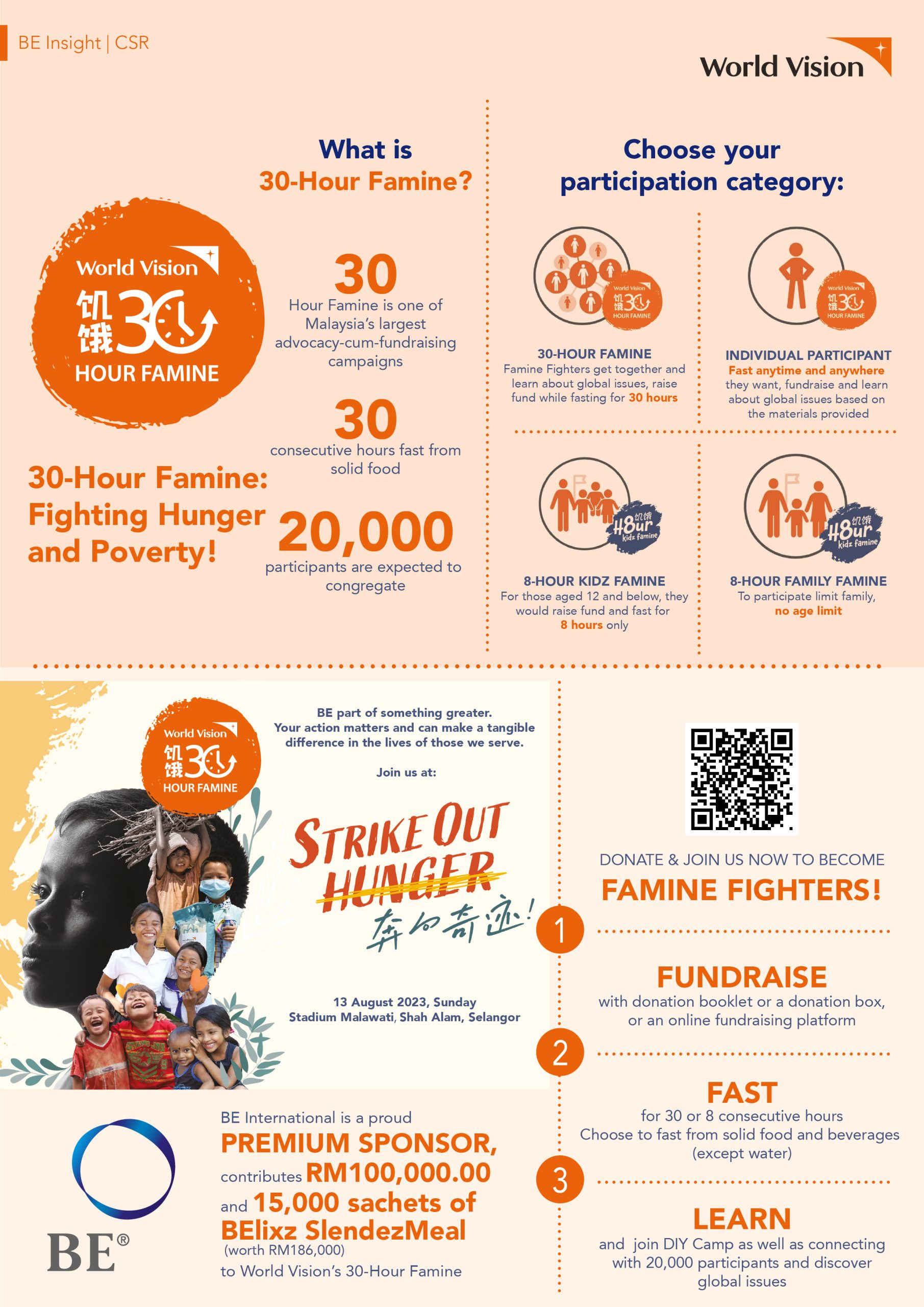 CSR 30Hour Famine Fighting Hunger and Poverty BE International